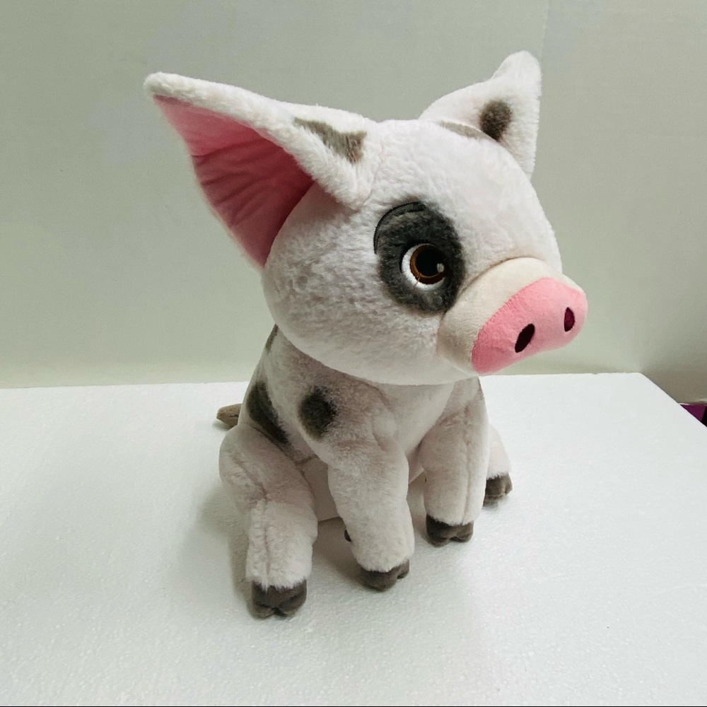 Disney Store Moana Pua pet pig plush Stuffed animal toy Spotted with Pink Ears - Picture 2 of 9